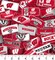 Sykel Enterprises-University of Wisconsin Cotton Fabric-Wisconsin Badgers License Plate Cotton Quilting Fabric